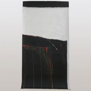 Schwarze Wand - 1983 - 220 cm x 109,5 cm - Frankfurt am Main  - Signatur vorderseitig - Mischtechnik auf Papier